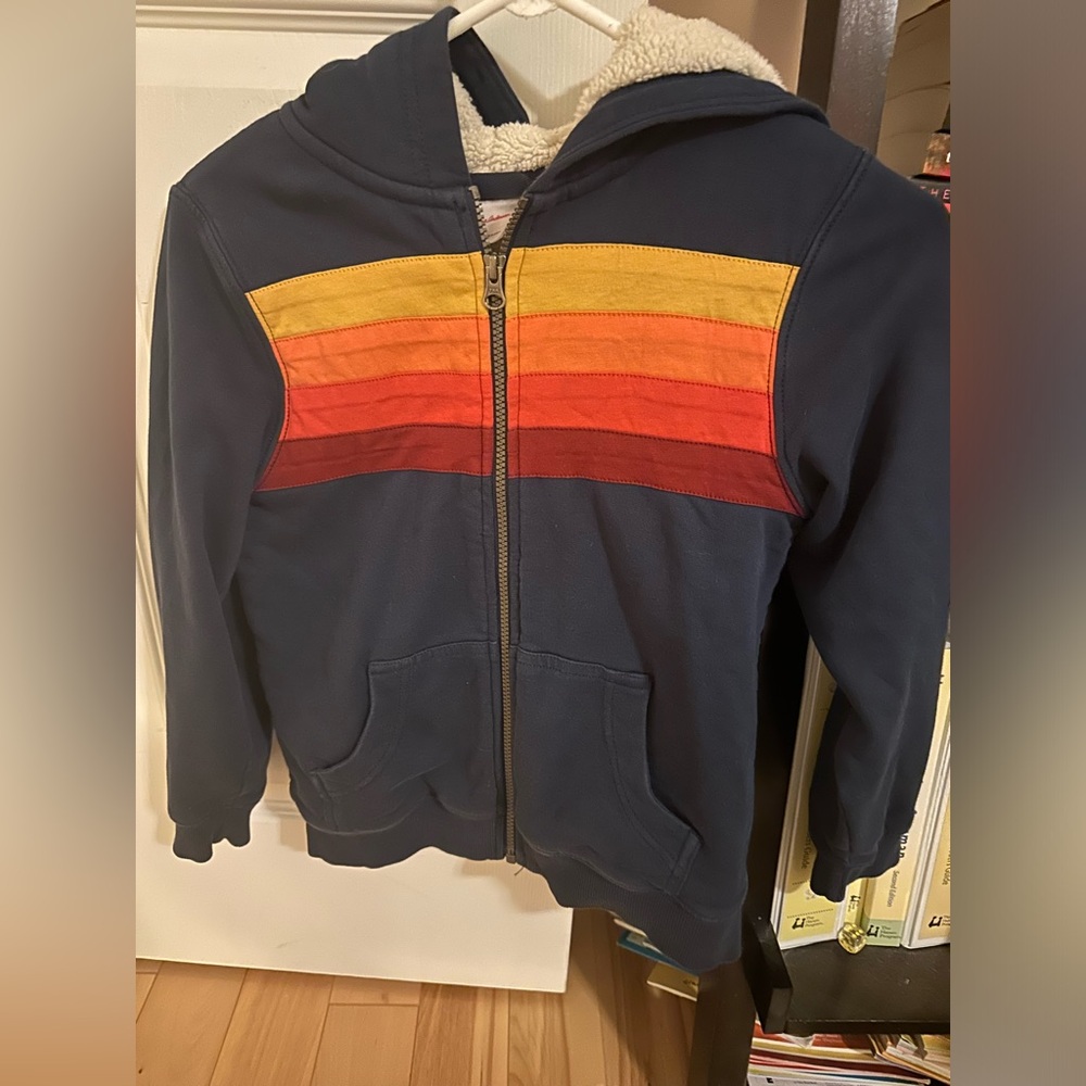 Hanna Anderson Sherpa lined hoodie sz 130